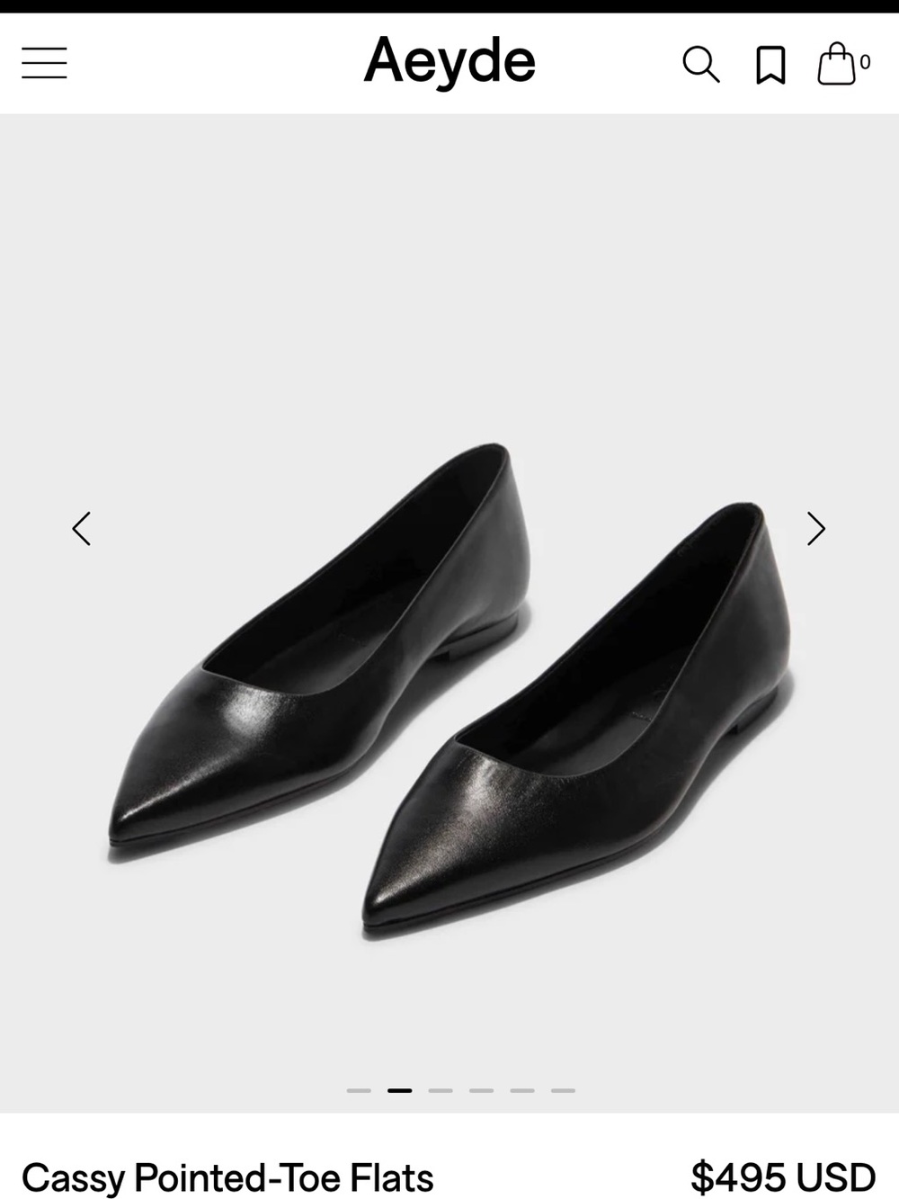 Aeyde Unopened Black Flats